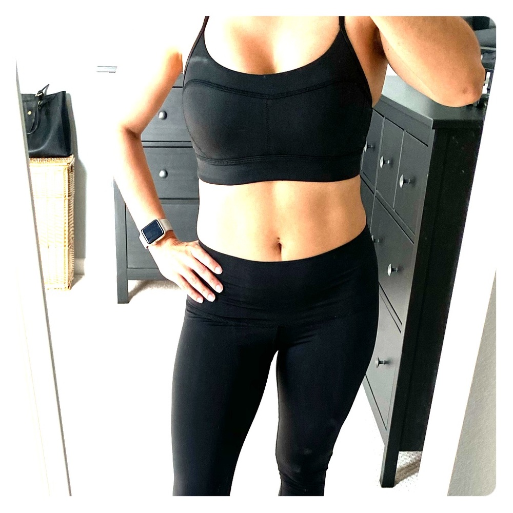 Manduka black sheen sports bra xs